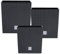 botle Set 3X Pflanztöpfe Blumentopf Einsatz Rattan Trapez H 17+20+22 cm Anthrazit mit Pflanzeinsatz Quadrat