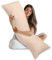 Utopia Bedding Nackenkissen, Ganzkörperkissen, weiche Hohlfaserfüllung, langes Schwangerschaftskissen zur Unterstützung der Mutterschaft und für Seitenschläfer (Beige, 50x135 cm)