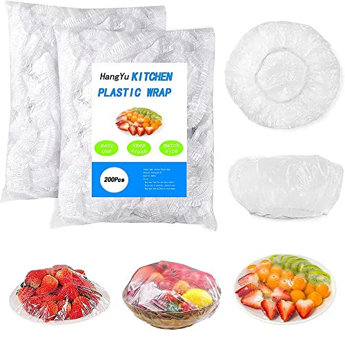 HangYu 200Pcs Bowl Covers Elastic Food Fresh Keeping Bag Dish Sealing Wrap Covers Sourdough Bread Proofing Basket Banneton Lids