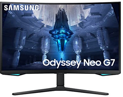 Samsung - Monitor Gaming Odyssey Neo G7 LS32BG750NUXEN, Curvo 32, UHD 4K, Mini-LED, HDR10+, VA, 165Hz, 1ms Freesync Premium Pro, HDMI, USB, DP, Entrada de audio, HAS, Pivot (Reacondicionado)