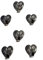 Mr. Gadget's Solutions Self Adhesive Stainless Steel Heart Shaped Hook Strong Sticky Hooks Heavy Duty Wall Seamless Hook – 6 Pack