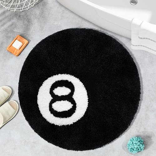 IUTOYYE 8 Bälle Teppich Microfiber Billard-Teppich rutschfest Beflockt Bodenteppich Kinder Schlafzimmer für Badezimmerdekoration