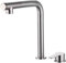 JQFDD Miscelatore Cucina Sottofinestra, Rubinetto Cucina Acciaio Inossidabile Telescopico Acqua Calda e Fredda 2 Fori Rubinetto da Cucina Sottofinestra Spazzolato
