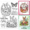 GLOBLELAND Transparente Stempel „Osterhasenkorb“ Für DIY Scrapbooking, Osterhaseneier, Silikon, Klare Stempelsiegel, Transparente Stempel Für Die Kartenherstellung, Tagebuchdekoration