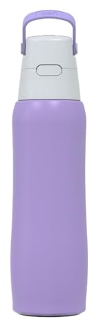 Dafi Solid Steel Cold Gourde d'eau Isotherme avec Filtre à charbon, Lavender 500ml - Gourde Paille Bouteille Isotherme inox, étanche, sans BPA, Conserve le froid à 24h - Metal Thermos