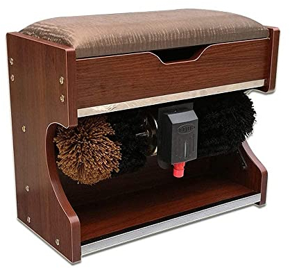 Cireuse de chaussuresCireuse de chaussures automatique à induction automatique, cireuse de chaussures électrique domestique, petite cireuse de chaussures en bois, machine de polissage de chaussu