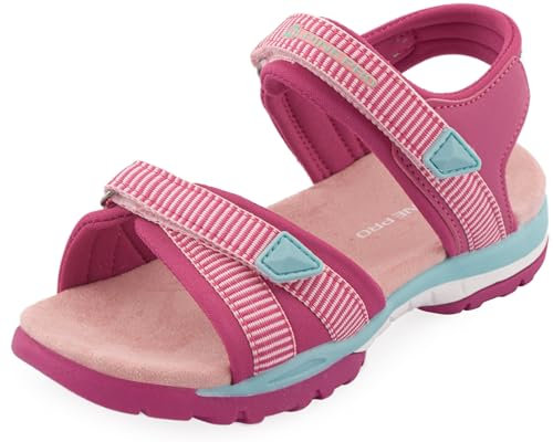 Alpine PRO GRODO Unisex Kinder Trekkingsandalen, Wandersandalen, Outdoor Sandalen, Wanderschuhe, Sommerschuhe, Trekkingschuhe, Luftiger Schnitt, Ideal für Schule, Stadt und Natur (Rosa,28)