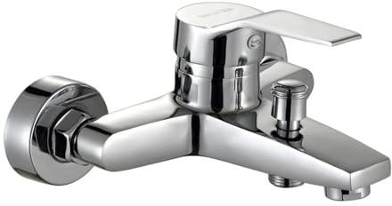 Bad Dusche Mischbatterie Moderne Badewannenarmaturen Duscharmatur Badewannenarmatur Bad Wannenfüller Chrom Massiv Messing für Badewanne und Dusche (Wasserhähne im Badezimmer)