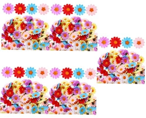 STOBAZA 750 STK Gänseblümchen Mini- Blumenkopfschmuck Kunstblumen Zum Basteln Weißes Lebensechter Blütenkopf Blumen Realistisch Miniblumen Zum Basteln Stoffblumen Seidentuch