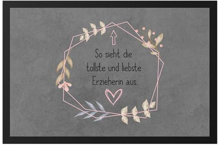 Hey!Print Tollste Erzieherin Sieht So Aus Fußmatte Kindergarten Abschiedsgeschenk Kindergarten Kita
