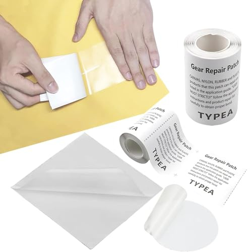 AMANDELIZABE 6 Stück Reparatur Patch Tape Transparent Reparaturset - Selbstklebende Reparaturflicken Aufkleber für Pool Flicken, Schlauchboot, Planschbecken, Regenjacke, Luftmatratze, Luftbett, Zelt