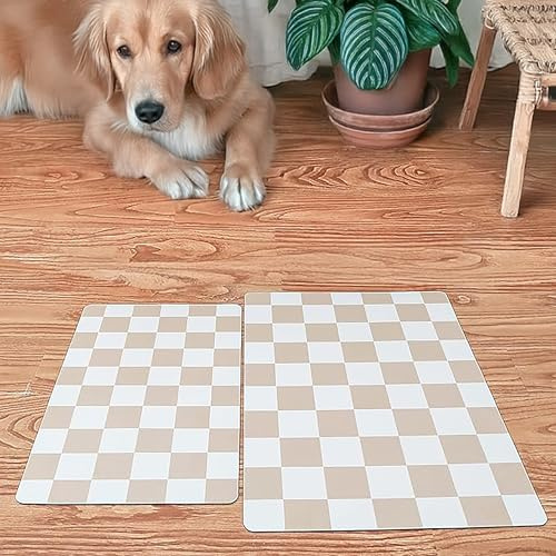 Absorbent Dog Food Mat for Floors - Non-Slip Pet Feeding Mat for Food & Water Bowls, Quick Dry Waterproof Dog Bowl Mat, Messy Drinkers Floor Protector Pet Supplies