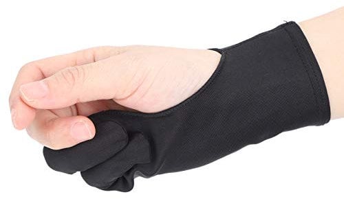 Zeichnen des Handschuhs, schwarzer digitaler Kunsthandschuh Anti -Touch -Malerei Handschuhe Künstlerhandschuhe mit zwei Fingern zum Zeichnen und Skizzieren (S)