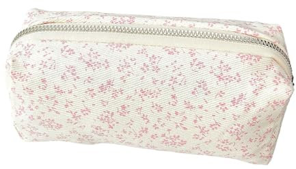 Qiwenr Federmäppchen Federmappe Bleistift, Pencil Case, Mäppchen ETU, die Cartoon-Tasche ist Klein und süß und Kann als Spielzeugtasche, Schlüsseltasche Verwendet Werden, Geldtasche(Weiß, rosa)