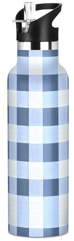 Botella de agua con aislamiento al vacío de doble pared a prueba de fugas, sin BPA, a prueba de fugas, para el hogar, oficina, viajes, deportes, escuela