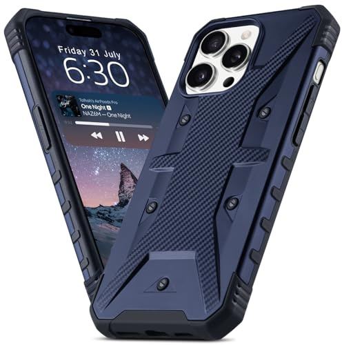 BEZ Case for iPhone 14 Pro Case, Phone Cover Compatible with iPhone 14 Pro, Hybrid Armor Anti-Scratch Heavy Duty Shockproof, Navy