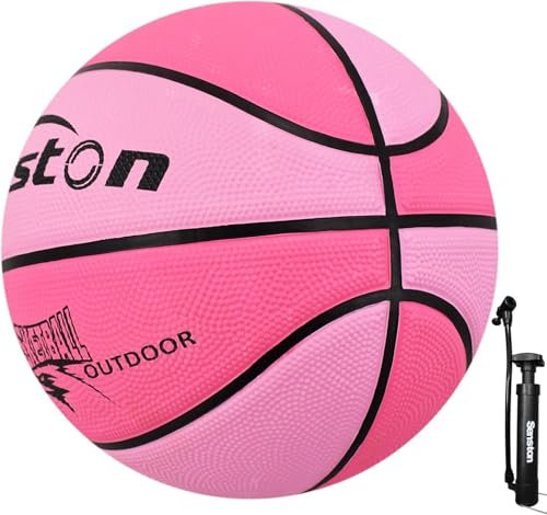 Senston Palla da Basket Taglia 6, Pallone Basket con Pompa per Donne e Ragazze
