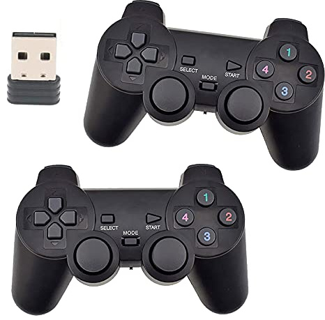 C-Zone 6 en 1 Blutooth Gamepad/Mando de Juego para PC/PS1/PS2/PS3/PC360/Android TV/TV Box/PC/Tablet-Blue