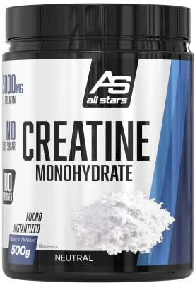 ALL STARS Creatin Monohydrat Pulver – hochreines & gut lösliches Kreatinpulver – geschmacksneutrales Nahrungsergänzungsmittel für sämtliche Sportarten – 500g (Geschmacksneutral)