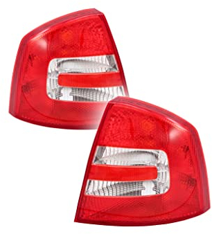 DEPO Set Heckleuchte Rücklicht Rückleuchte P21W Links + Rechts Set Satz Kompatibel mit Skoda Octavia II Combi 1Z5 04-09
