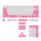 GTSP Tastenkappen, 104 Stück, rosa, im niedlichen japanischen Design für Gaming-Tastaturen, mit OEM-Profil für Cherry MX, Gateron und Kailh-Schalter, 87/104 Tasten, 60 % mechanische Tastatur (rosa)