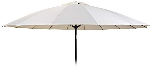 URBNLIVING Grand parasol rond de 270 cm de diamètre, blanc, L