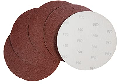 Güde 38356 230 K60 5 dischi abrasivi in velcro, rosso