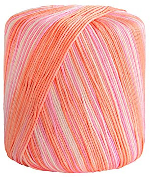 StarRiver Filato Cotone Rainbow Sfumato Per Uncinetto, Tessuti, Cappelli, Borse, Giocattoli Per Bambini [133M, 50#]