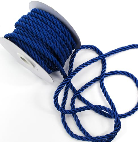 CaPiSo Kordel 10m x 6mm Drehkordel Dekoband Kordelband Schnur Kordelschnur (Nachtblau)