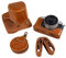 MUZIRI KINOKOO ZFC Camera Case, PU Leather Camera Case Bag Compatible for Nikon Z fc Zfc and 16-50mm f/3.5-6.3 or 28mm f/2.8 SE Lens with Shoulder Strap Brown