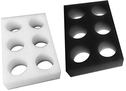 Happyyami Lot de 2 porte-gobelets en mousse à 6 trous pour boissons - Support de rangement pour bouteilles - Support de rangement pour fête à emporter, camping-car, camping