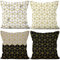 Aoihrraan Kissenbezüge 4er Set, Geometrische Kissenbezüge Schwarz Weißer Würfel Mit Goldener Linie Weicher Kurzer Plüsch Quadrat Kissenbezug für Sofa Couch Schlafzimmer Auto Stuhl Wohnkultur 40x40cm