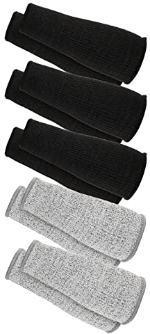 Spactz 5 Paar Schnittschutz-Ärmel, Armschutz, Unterarmschutz, dünn, kratzfest, Leder