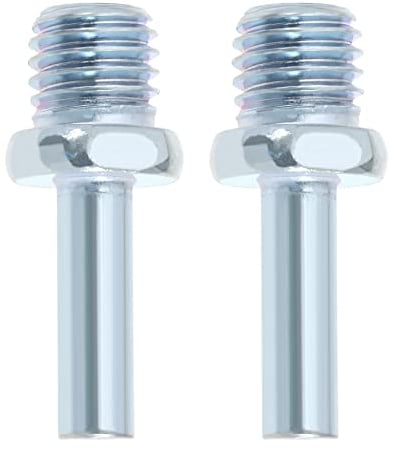 VGOL 2 Stück Bohradapter M14 Gewinde auf 8 Mm Rundschaft Bohrkronen Adapter für Bohrmaschinen Ersatzzubehör 45 Mm Länge Silber