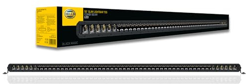 HELLA 1GJ 358 197-331 LED-Worklight - Black Magic Tough Lightbar 50 - 12/24V - slim - 15000lm - mounting/Screw Connection - Vertical - Off-road Lighting - Cable: 2000mm - Plug: open cable ends