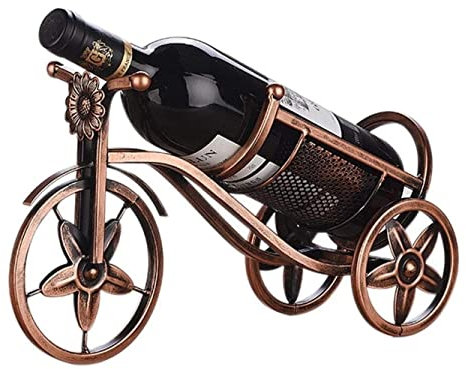 JGATW Portabottiglie Portabottiglie Carrello in Ferro Vintage Portabottiglie Portabottiglie Espositore per Soggiorno Casa Artigianato Porta Bottiglie Vino