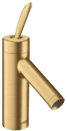 hansgrohe AXOR Starck Classic Einhebel-Waschtischmischer 70 mit Zugstangen-Ablaufgarnitur, 10010250, Farbe: Brushed Gold Optic
