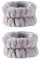 Gesichtsreinigung Armband, Elastisches Makeup Schweißband und Handtuch, Spa Armband für Frauen und Mädchen, Saugfähig und Hygienisch - grau