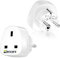 LENCENT 2X Adaptador Enchufe UK a Enchufe Europeo [3250W/13A MAX], Adaptador UK a España, Adaptador UK EU, Adaptador de Viaje inglés a español