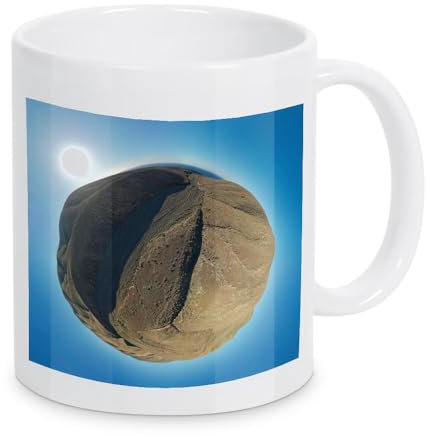 artboxONE Tasse Fuerteventura - Barranco de Janey von Dienstleistungsdrohne.de - Kaffeetasse Natur
