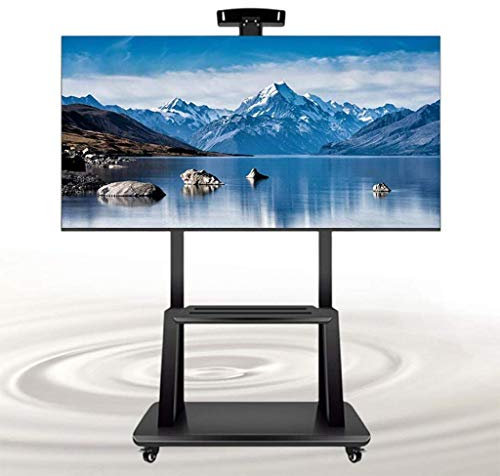Soporte de TV Carro de TV móvil con bandeja para la mayoría de 32-75 pulgadas Plasma/Lcd/Led Home Display Trolley Soporte de piso de TV con ruedas Soporte de TV, Distancia del orificio de instalación