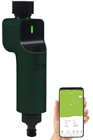 Royal Gardineer Bewässerungszubehör: Zigbee-Bewässerungscomputer mit Ventil Versandrückläufer (Bewässerungsventil ZigBee, Bewässerungssysteme, Zähler)
