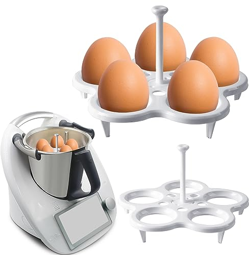 1 Pcs Portauova per Thermomix-TM5 TM6 TM31, Accessori Supporto per Uova 5 Fori, Inserto per Cuocere Uova, Cesto da Cucina Supporto per Uova Plastica