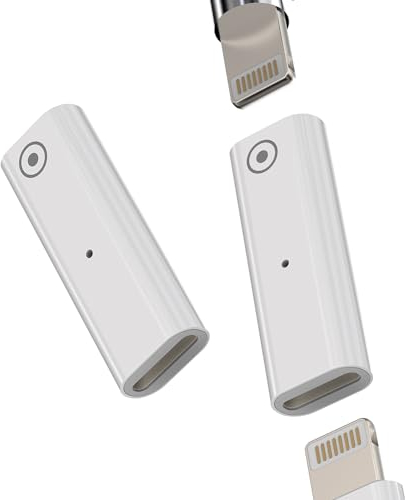 Adaptador Lightning de tuerca a Lightning para Apple Pencil de 1ª generación (2 unidades), adaptador de carga para Apple Pencil Charger Cable Accesorios para iPad Pen Conector ip-1D