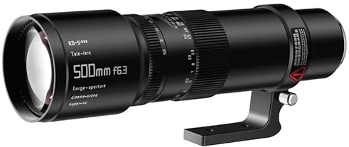 TTArtisan 500mm F6.3 Teleobjektiv objektiv für Fuji X-Mount-Kameras, ED-Glas-Teleobjektiv, Kinoszene Super-MC mit großer Blende (schwarz).