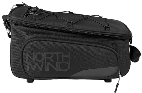 NORTHWIND SMARTBAG Classic MLT Gepäckträgertasche (Ausklappbare Seitentaschen, MonkeyLoad Adapterplatte, Wasserabweisend, Reflexaufdruck, 10l Stauraum)