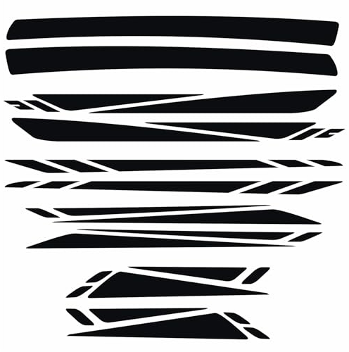 Generico Kit 10 Adesivi Stickers Decal Telaio Bici Bicicletta MTB Universale Frame Protezione cod. 2021 (070 Nero)
