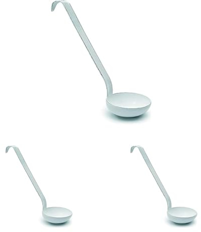 IBILI Schöpfkelle 911806 Email - 6 cm, 3er Pack (Weiß, Stahl, Spanien)