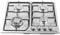 Gaskochfeld mit 4 Flammen aus Edelstahl für Erdgas und Propangas Gasherd Gaskocher 23''/34 (Typ 1)