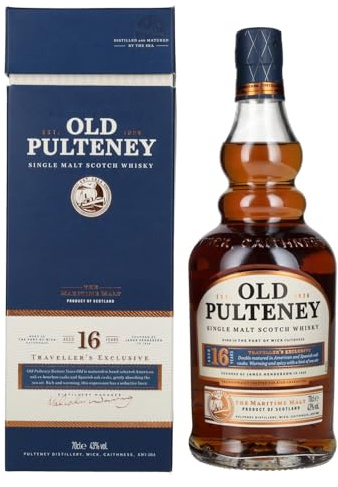 Old Pulteney 16 Years Old Single Malt TRAVELLER'S EXCLUSIVE 43% Vol. 0,7l in Geschenkbox